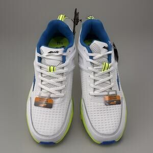 Avia Men's Leather Athletic Running Shoes White Blue Lime Size 11.5